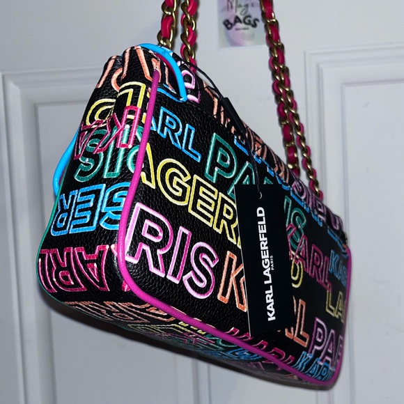 Karl Lagerfeld: Neon Paris Agyness Convertible Shoulder Bag - Picture 7 of 14